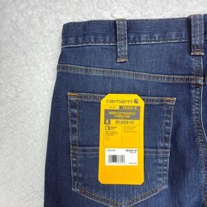 Carhartt Rugged Flex Relaxed Fit 5-Pocket Jeans Mens 34x30 Blue BD2804-M 102804